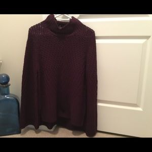 Slight cowl neck knit sweater